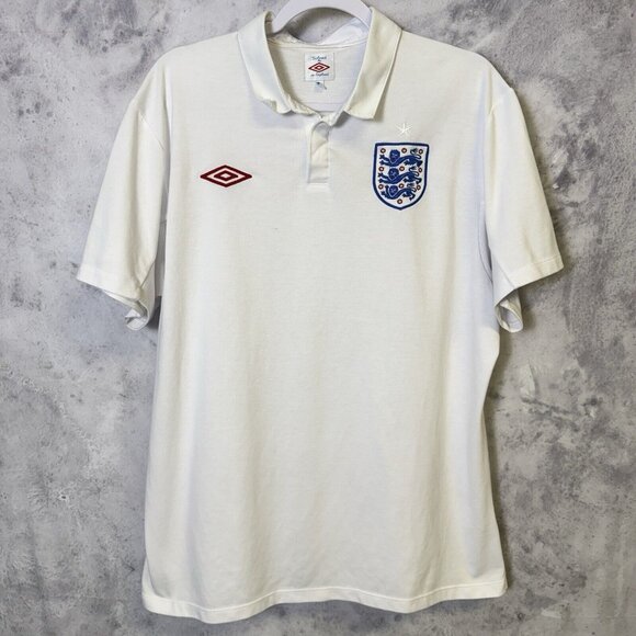 Umbro Other - Umbro England Polo Shirt Adult 46 White Soccer Football Club